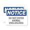 Signmission Do Not Enter Animal Enclosures OSHA Notice Sign, Plastic, 14in W x 10in L, 2PK OS-2PACK-NS-P-1014-L-11156 - alternate 1
